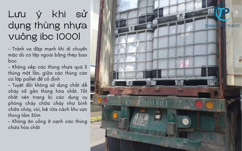 Lưu ý khi sử dụng thùng nhựa 1000 lít