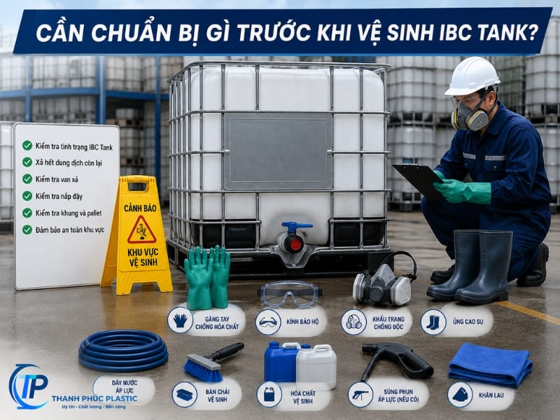 Cần chuẩn bị gì trước khi vệ sinh IBC Tank? Cần chuẩn bị gì trước khi vệ sinh IBC Tank?