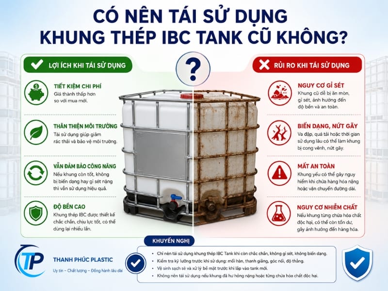 Có nên tái sử dụng khung thép IBC Tank cũ không? Có nên tái sử dụng khung thép IBC Tank cũ không?