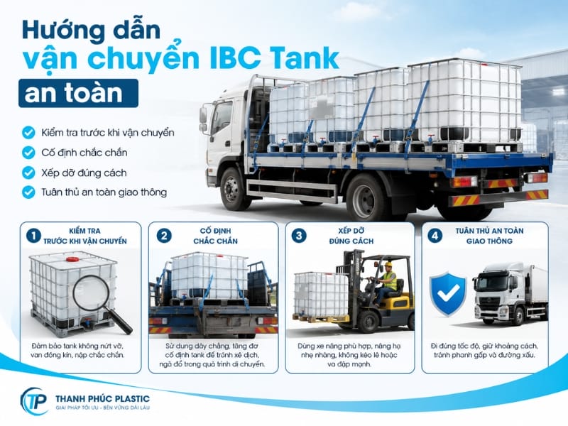 Hướng dẫn vận chuyển IBC Tank an toàn Hướng dẫn vận chuyển IBC Tank an toàn