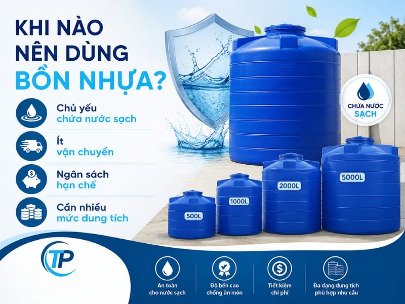 Khi nào nên dùng bồn nhựa? Khi nào nên dùng bồn nhựa?