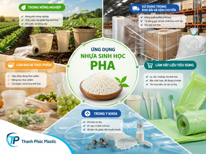 Ứng dụng nhựa sinh học PHA Ứng dụng nhựa sinh học PHA