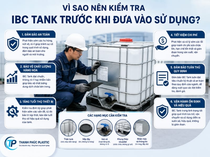 Vì sao nên kiểm tra IBC Tank trước khi đưa vào sử dụng? Vì sao nên kiểm tra IBC Tank trước khi đưa vào sử dụng?