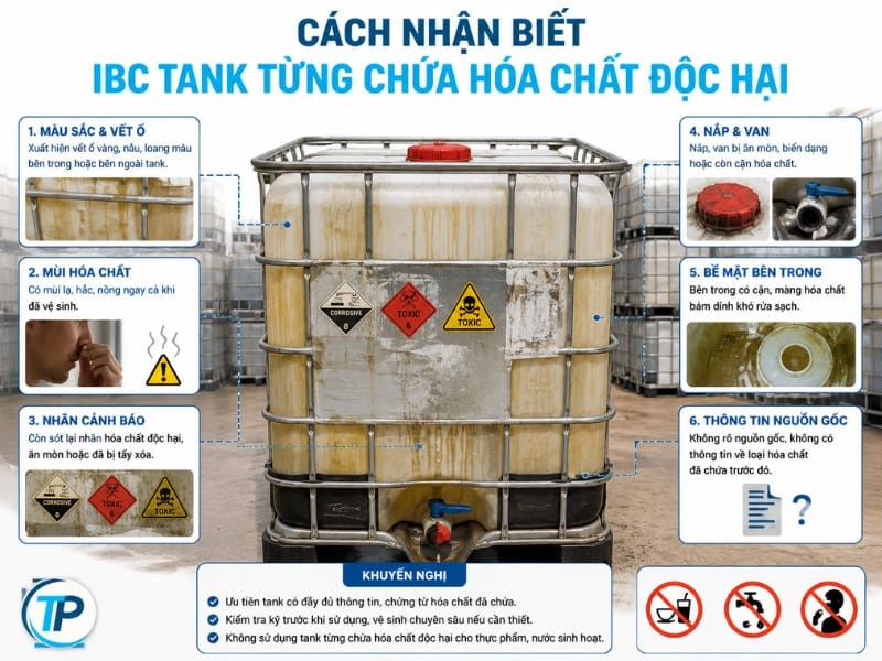 Cách nhận biết IBC Tank từng chứa hóa chất độc hại Cách nhận biết IBC Tank từng chứa hóa chất độc hại