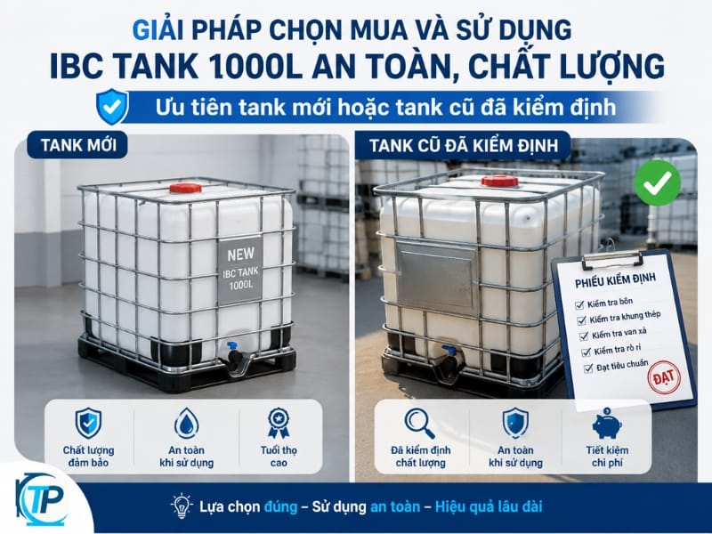 Giải pháp chọn mua và sử dụng IBC Tank 1000L an toàn, chất lượng Giải pháp chọn mua và sử dụng IBC Tank 1000L an toàn, chất lượng