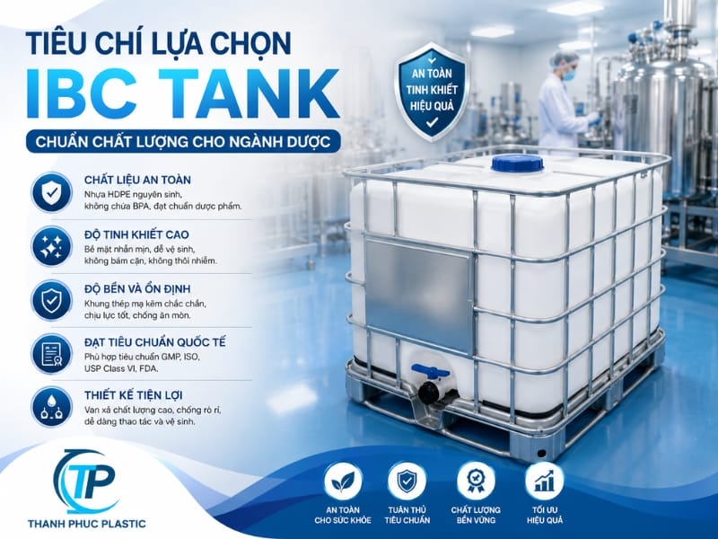 Tiêu chí lựa chọn IBC Tank chuẩn chất lượng cho ngành dược Tiêu chí lựa chọn IBC Tank chuẩn chất lượng cho ngành dược